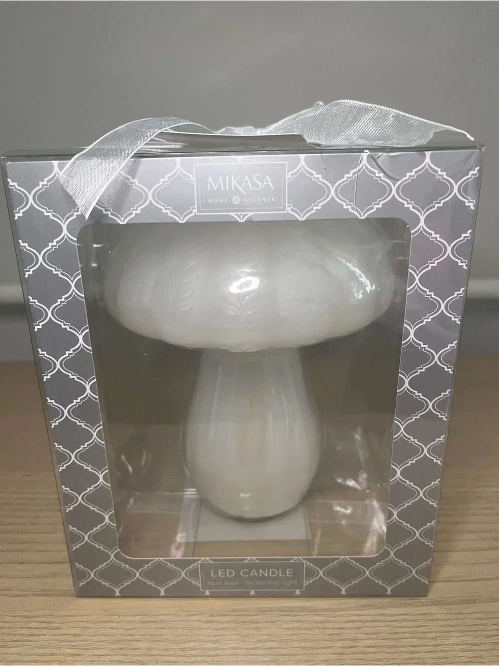 Mikasa Mushroom LED Flameless Candle Figurine Flickering Light NIB